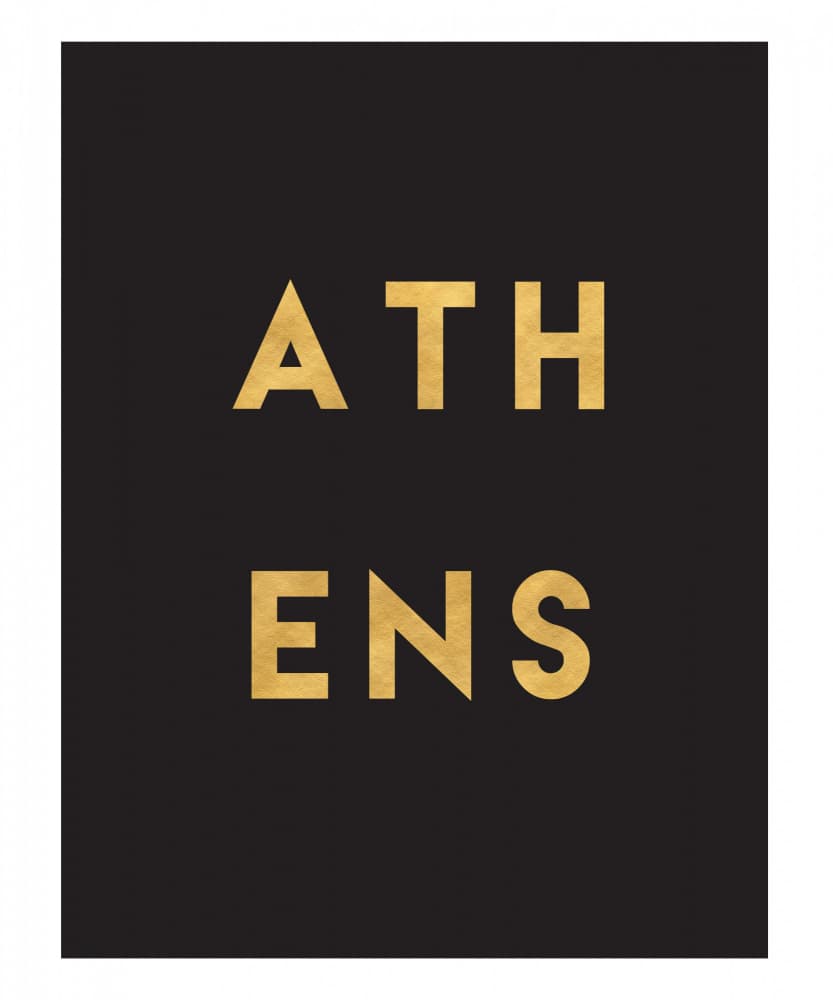 Athens Golden City by Emiliano Deificus — canvas wall art