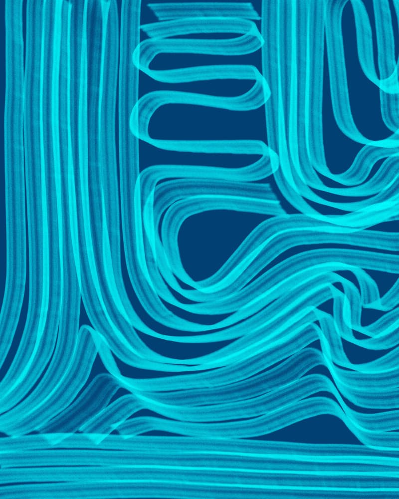 Flowing Blue Waves by Josie George — canvas wall art