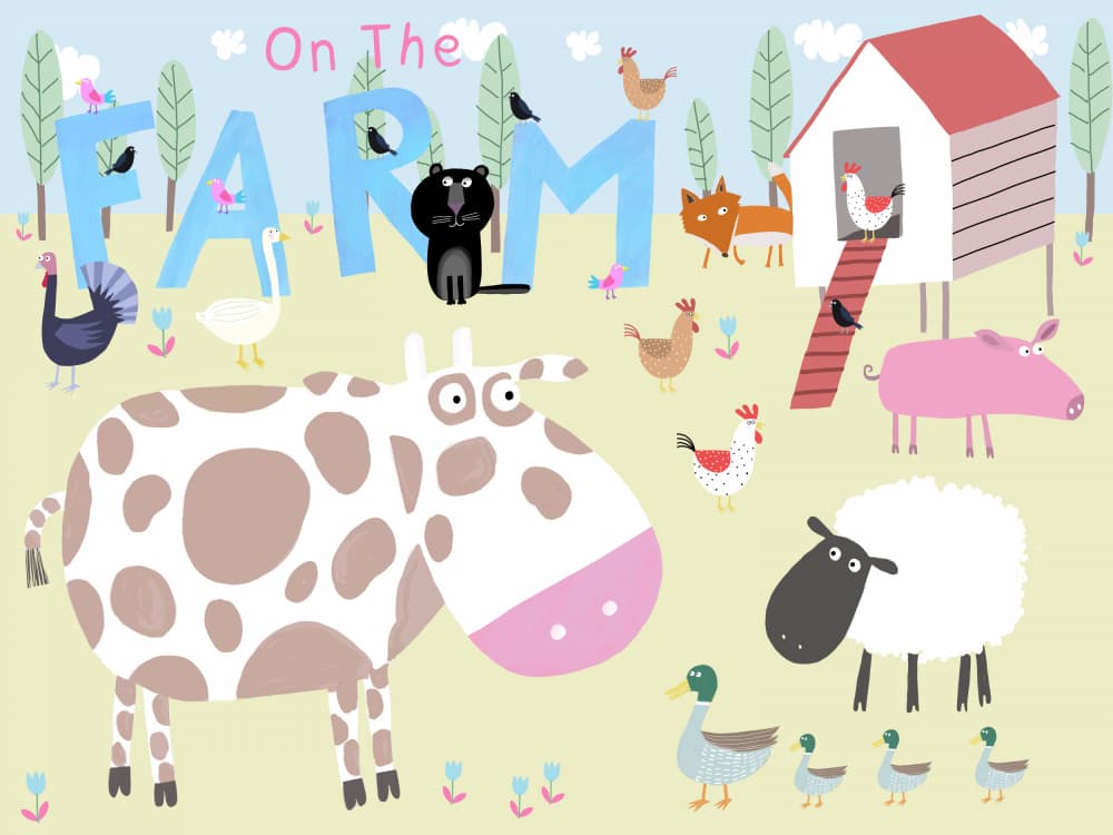 Farm Animal Friends by Carla Daly — canvas wall art