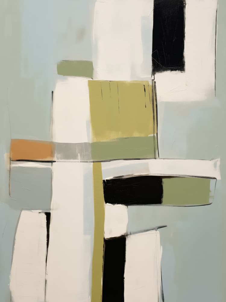 Abstract Color Blocks by Nadjaa — canvas wall art