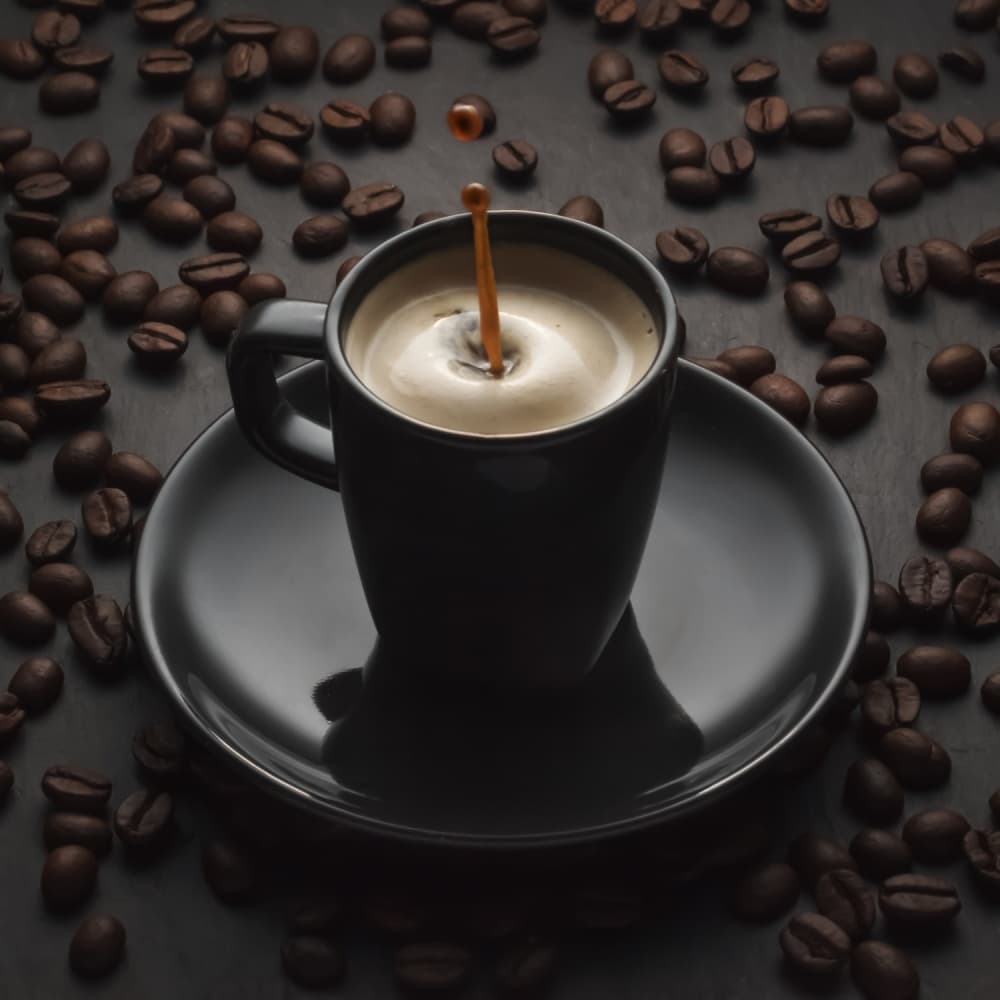 Single Coffee Drop by Heinz Trebuth — canvas wall art