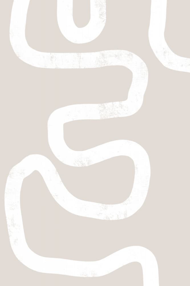Fluid White Lines On A Beige Background by uplusmestudio — canvas wall art