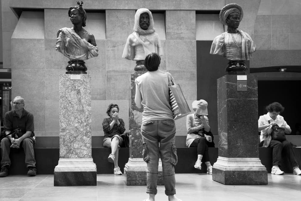 Gallery Busts and Visitors by Abilio Silveira — canvas wall art