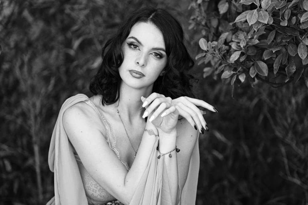 Elegant Outdoor Portrait by Josefina Melo — canvas wall art