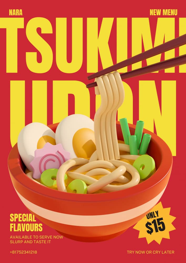 Delicious Japanese Udon by Julia Ramiro — canvas wall art