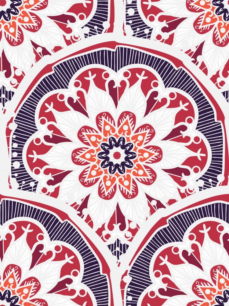 Ornate Floral Mandala by Marika Barsrsind — canvas wall art