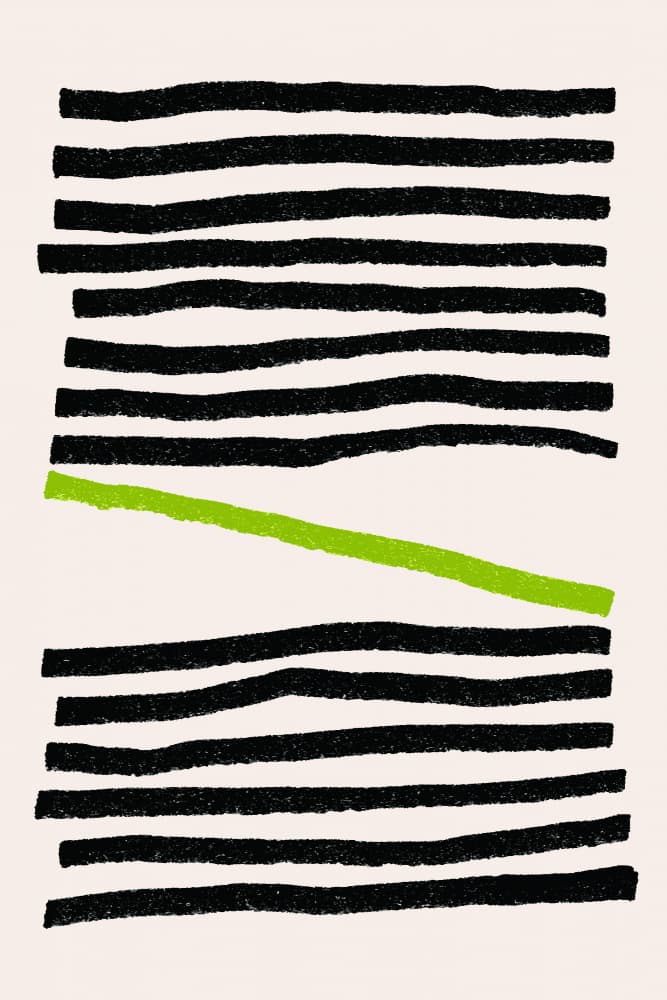 Modern Abstract Green Line by jay stanley — canvas wall art