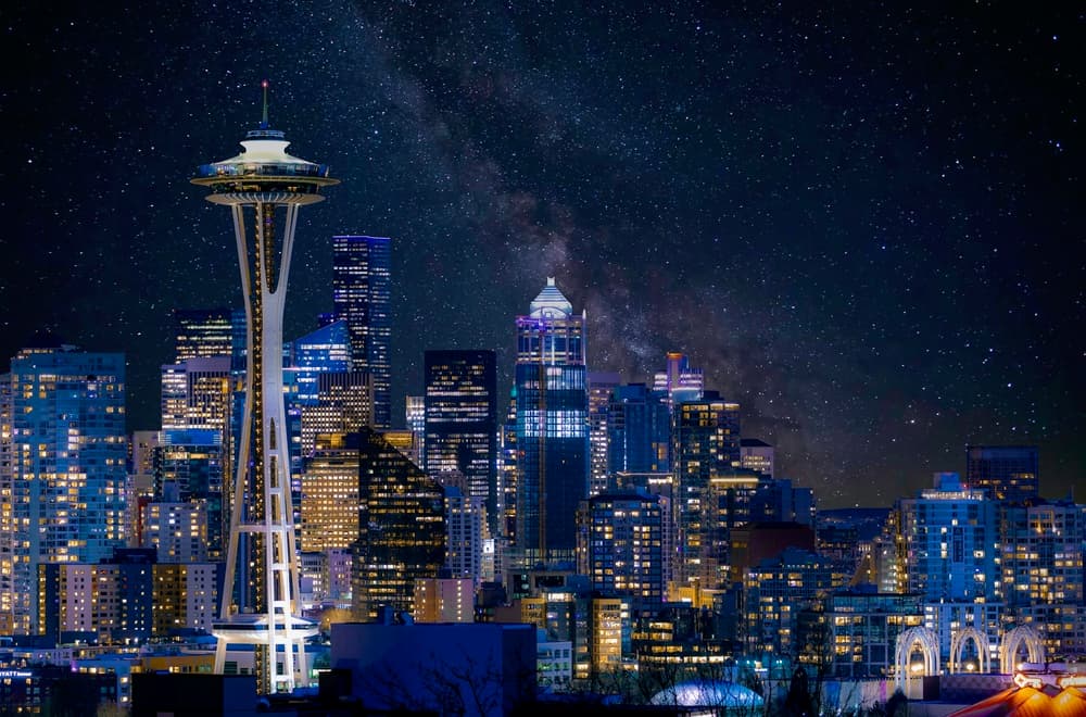 Seattle Space Needle Stars