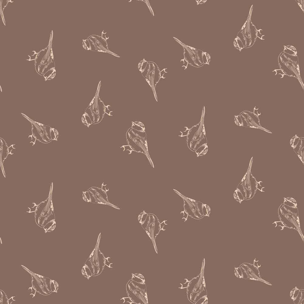 Rustic Bird Sketch Pattern by Charlotte Trudgett — canvas wall art