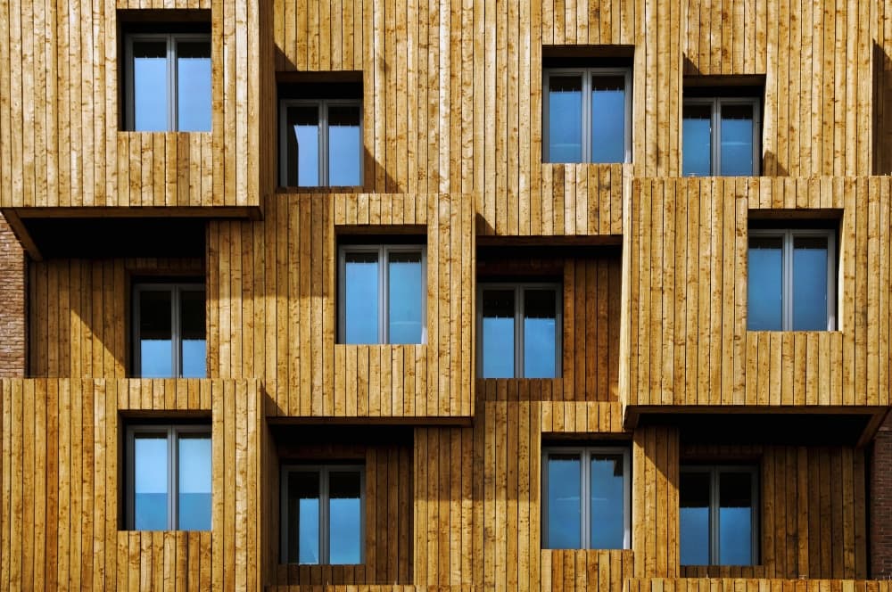 Stacked Wood Architecture by Linda Wride — canvas wall art