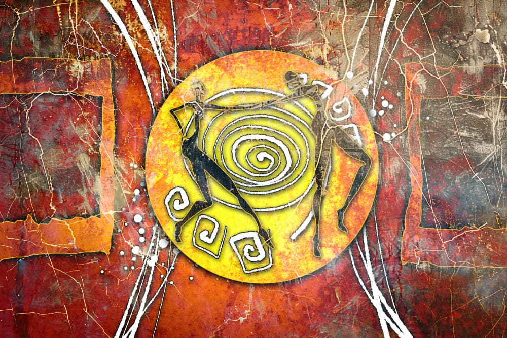 Tribal Dance Movement by Rafal Kulik — canvas wall art