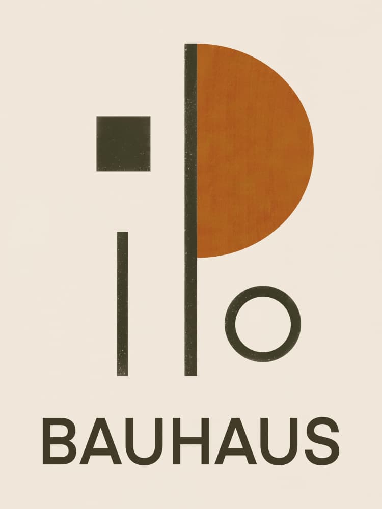 Bauhaus Geometric Shapes by Little Dean — canvas wall art