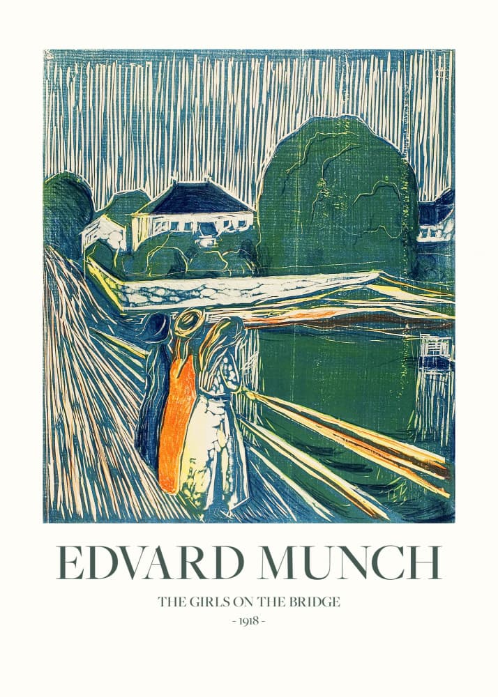 The Girls On The Bridge by Edvard Munch — canvas wall art