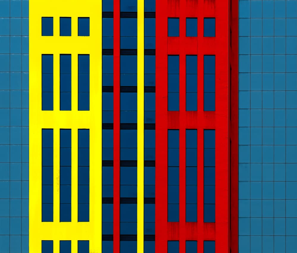 Colorful Building Facade by Harry Verschelden — canvas wall art