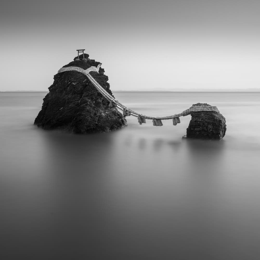 Meoto Iwa Sacred Rocks by Robert Bolton — canvas wall art