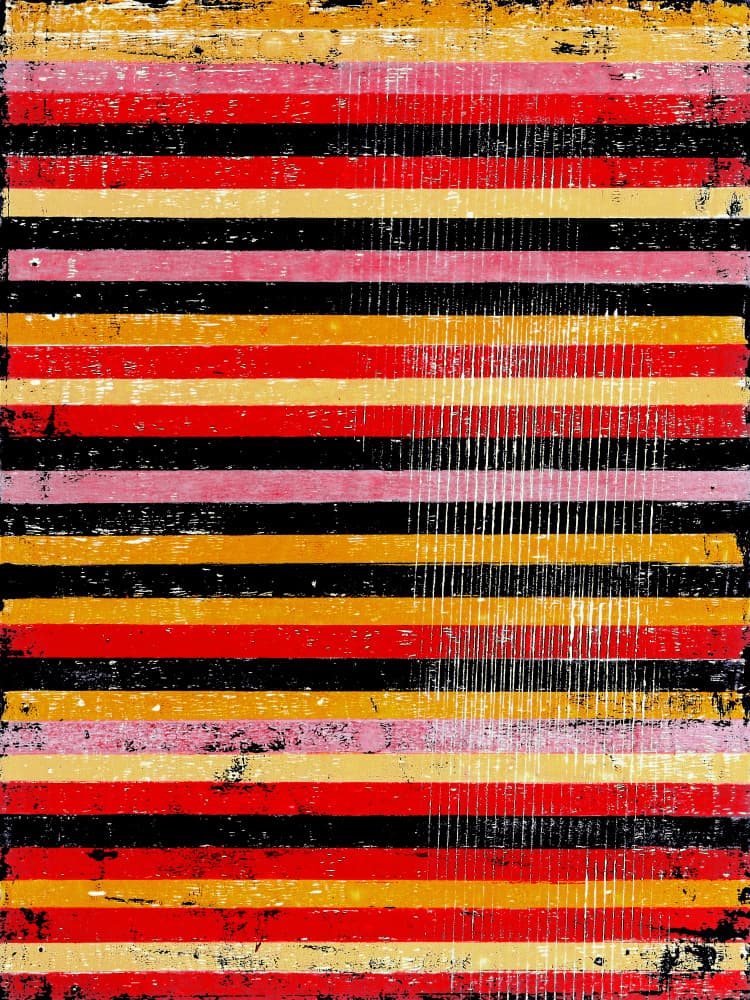 Vibrant Distressed Stripes by Petr Strnad — canvas wall art