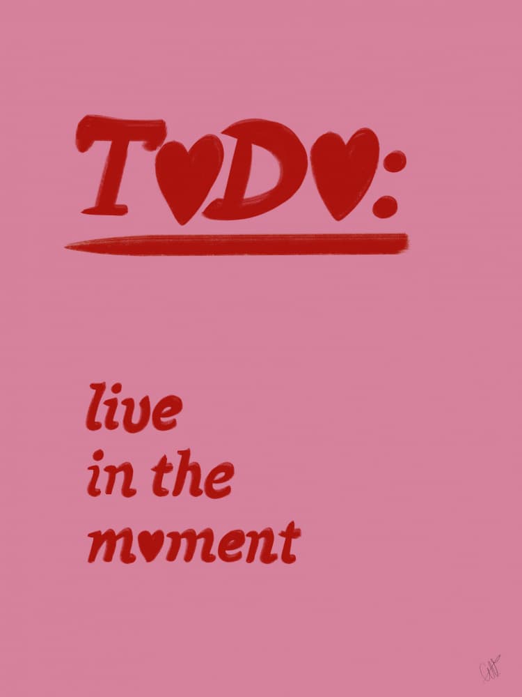Live In The Moment by Anne-Marie Volfova — canvas wall art