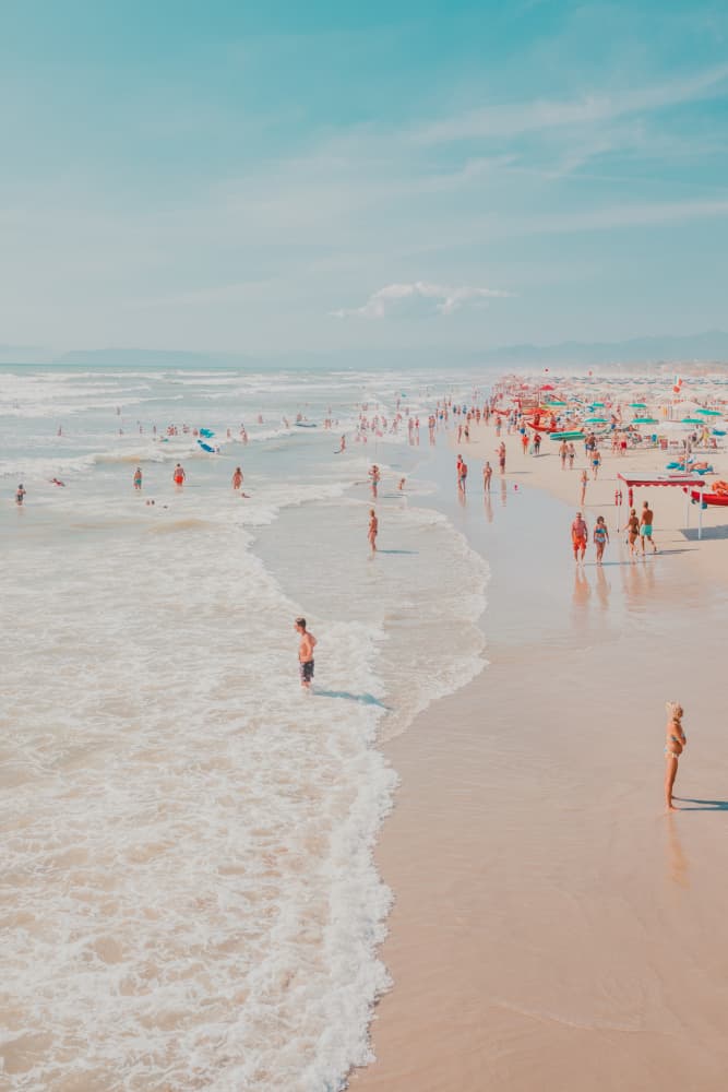 Sunny Coastal Beach by Roberto Ruoli — canvas wall art