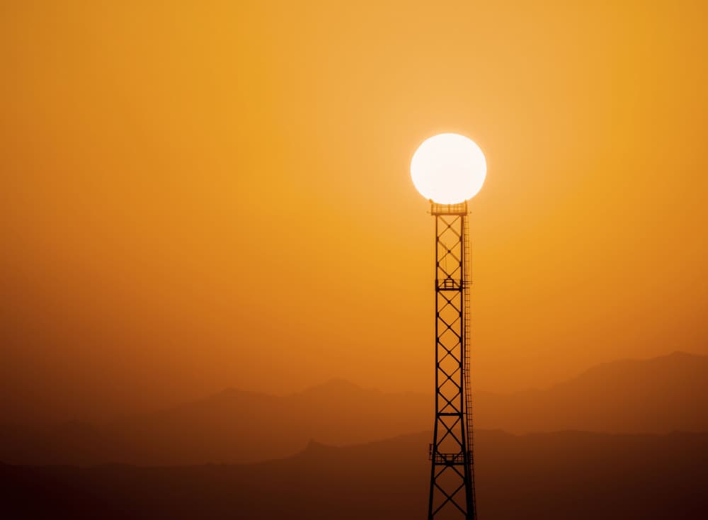 Golden Sunset Tower by Bassant Meligy — canvas wall art