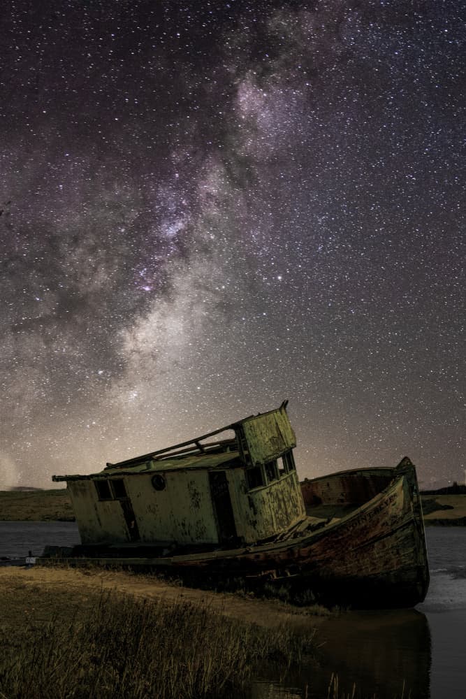 Milky Way Shipwreck by Jay Zhu — canvas wall art
