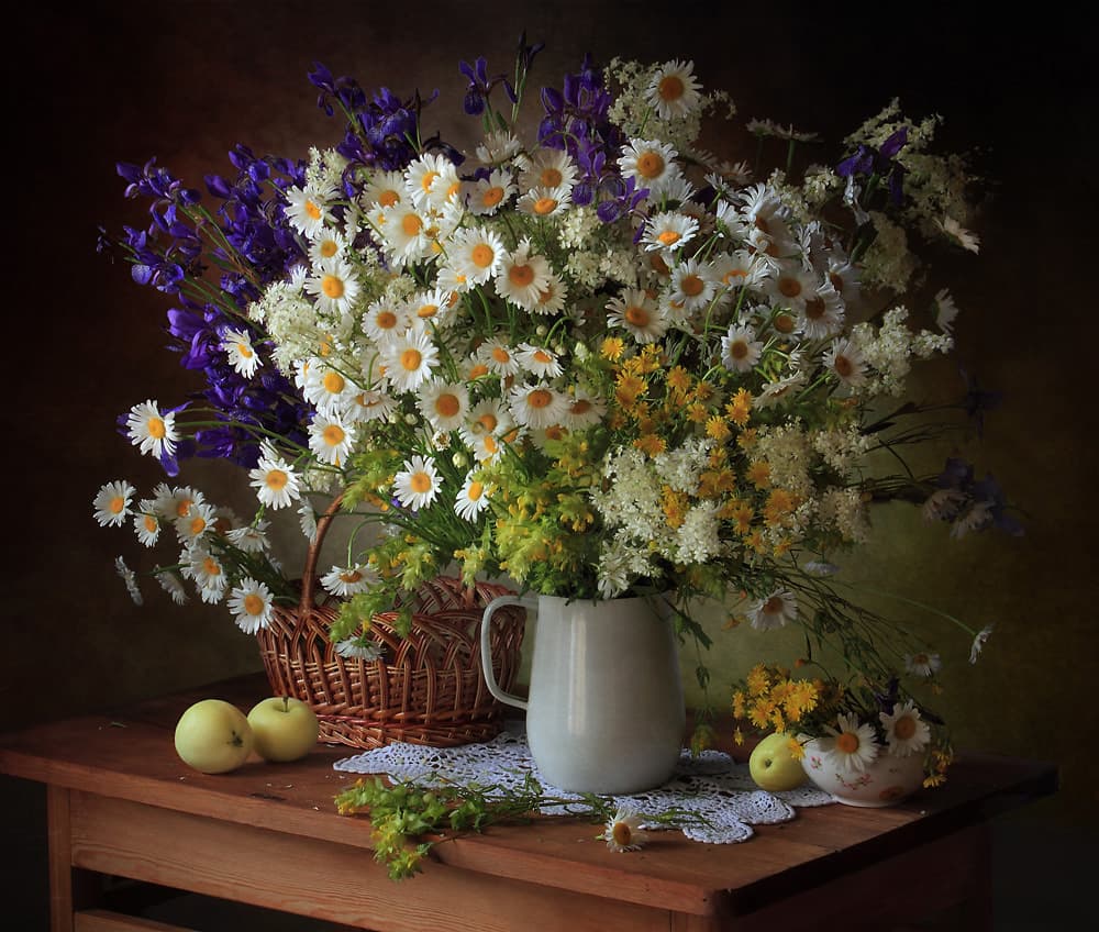 Summer Wildflower Still Life by Tatyana Skorokhod — canvas wall art