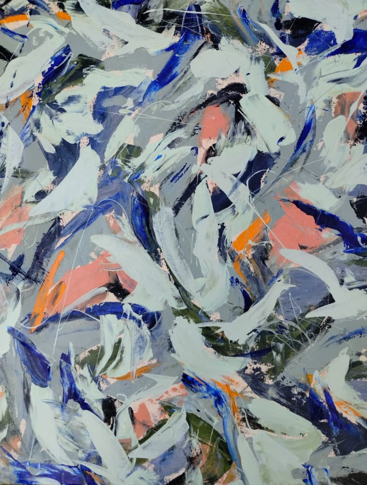 Vibrant Brushstroke Energy by Michael Cross — canvas wall art