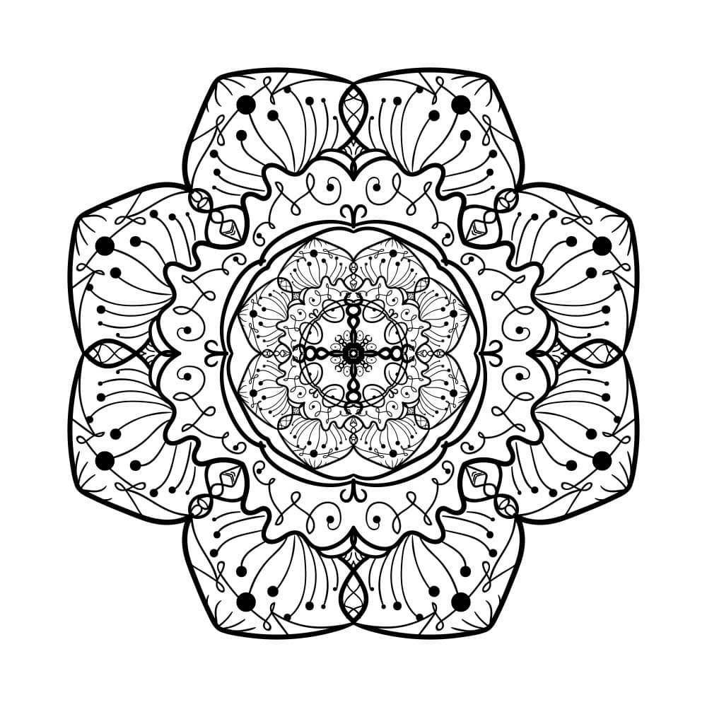 Intricate Mandala Bloom by Marika Barsrsind — canvas wall art