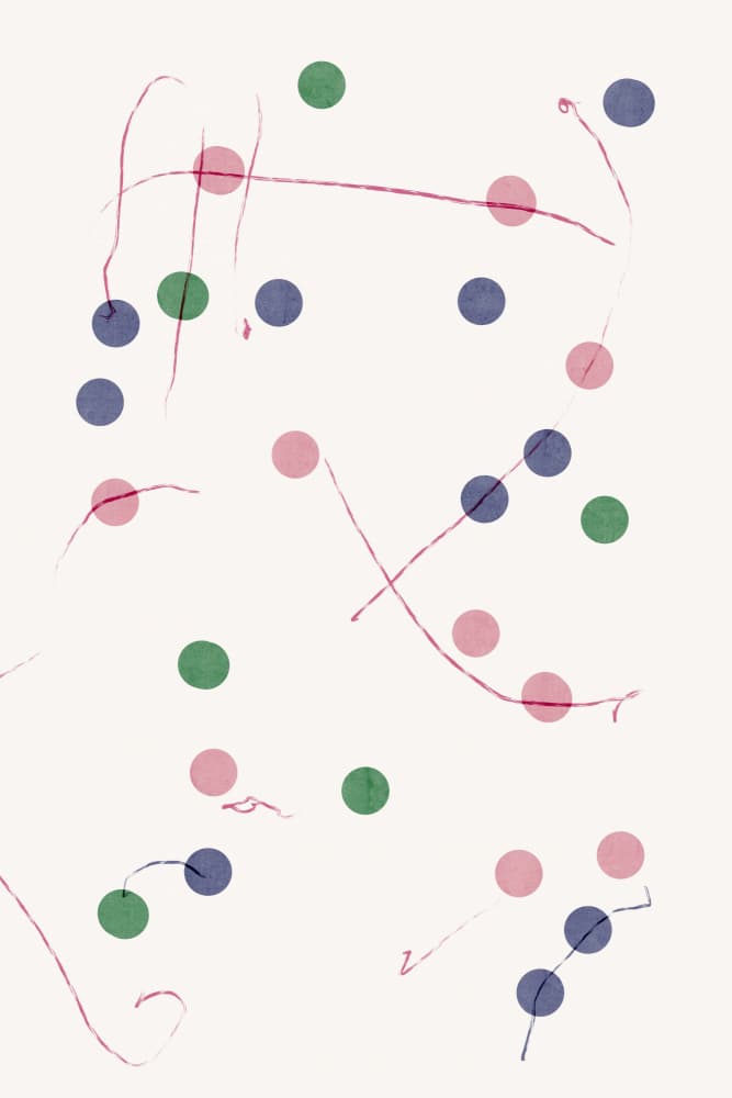 Abstract Dots and Lines by Treechild — canvas wall art