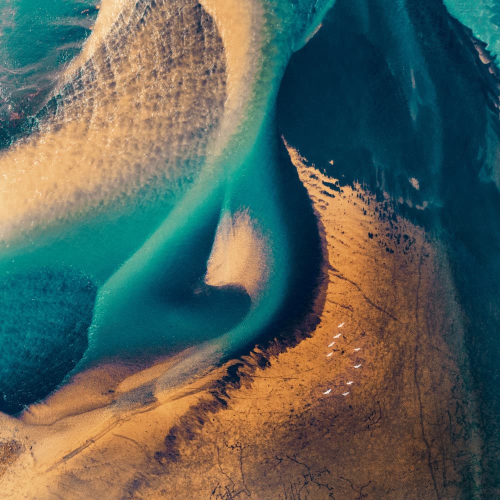 Vibrant Coastal Patterns by Joan Zhang — canvas wall art