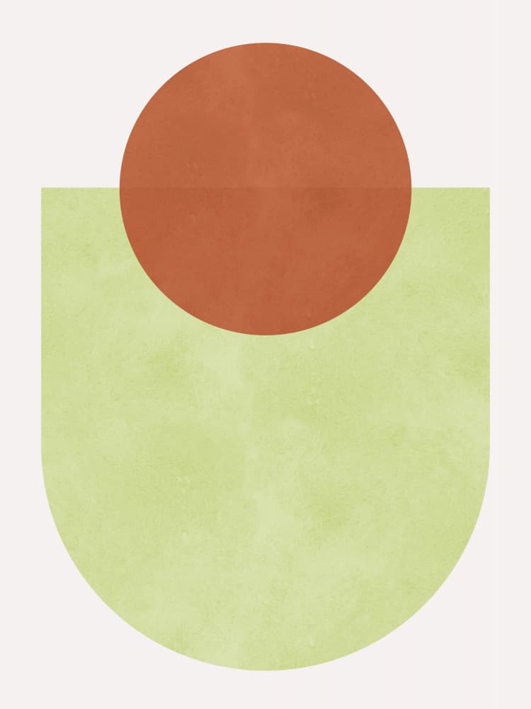 Rust Circle Green Arch by Vitor Costa — canvas wall art