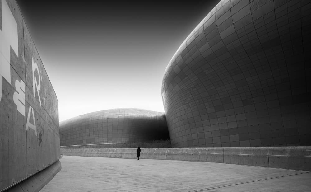 Modern Architecture Stroll by Adachi Lintaman — canvas wall art