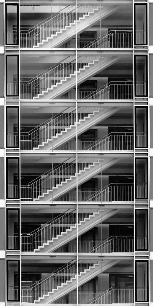 Modern Staircase Ascent by Andy Dauer — canvas wall art