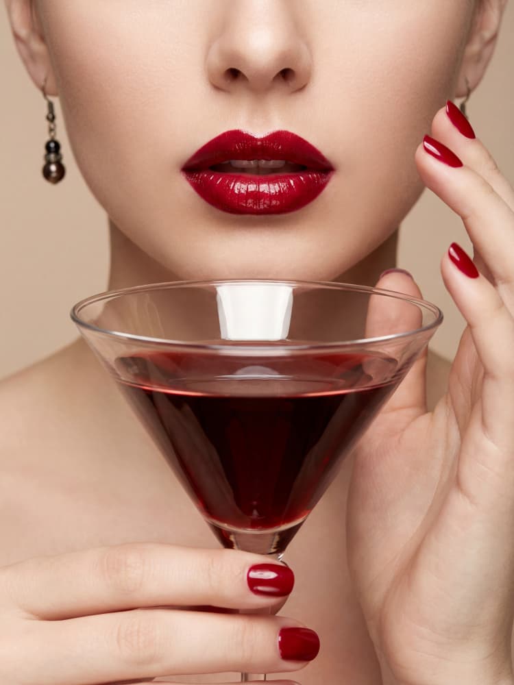 Red Lips Martini by Andreas Magnusson — canvas wall art
