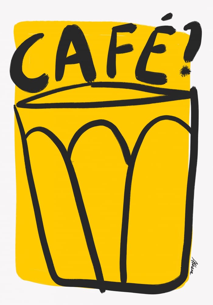 Yellow Café by Athene Fritsch — canvas wall art