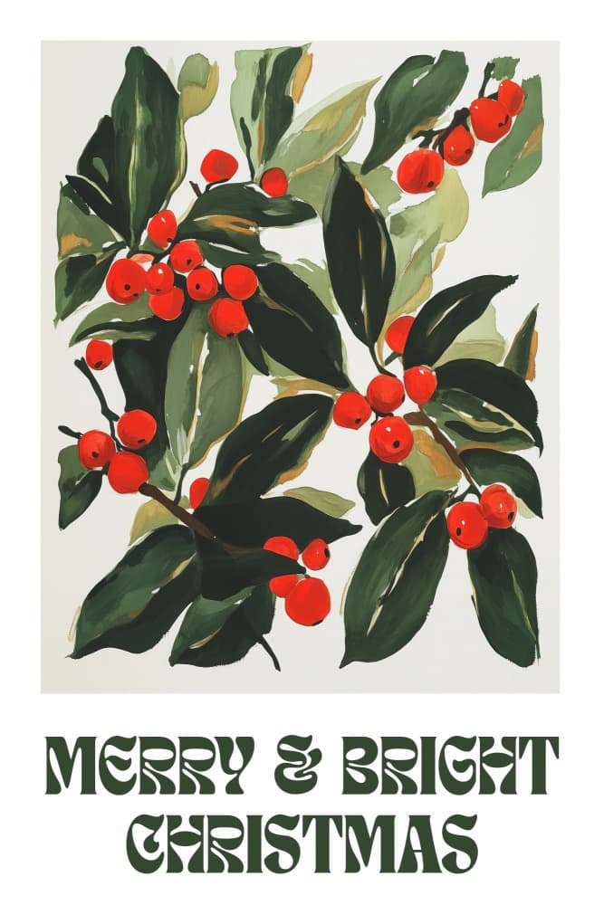 Merryandbrightchristmas by Treechild — canvas wall art