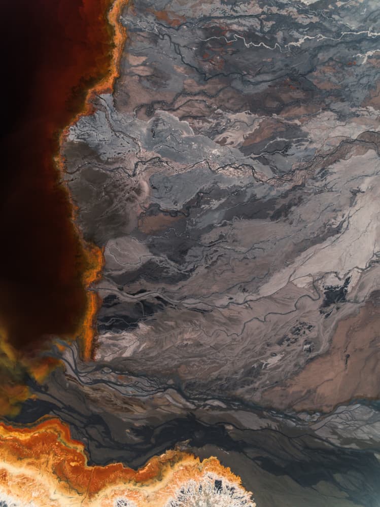 Vibrant Earth Abstract by Javier Pardina — canvas wall art