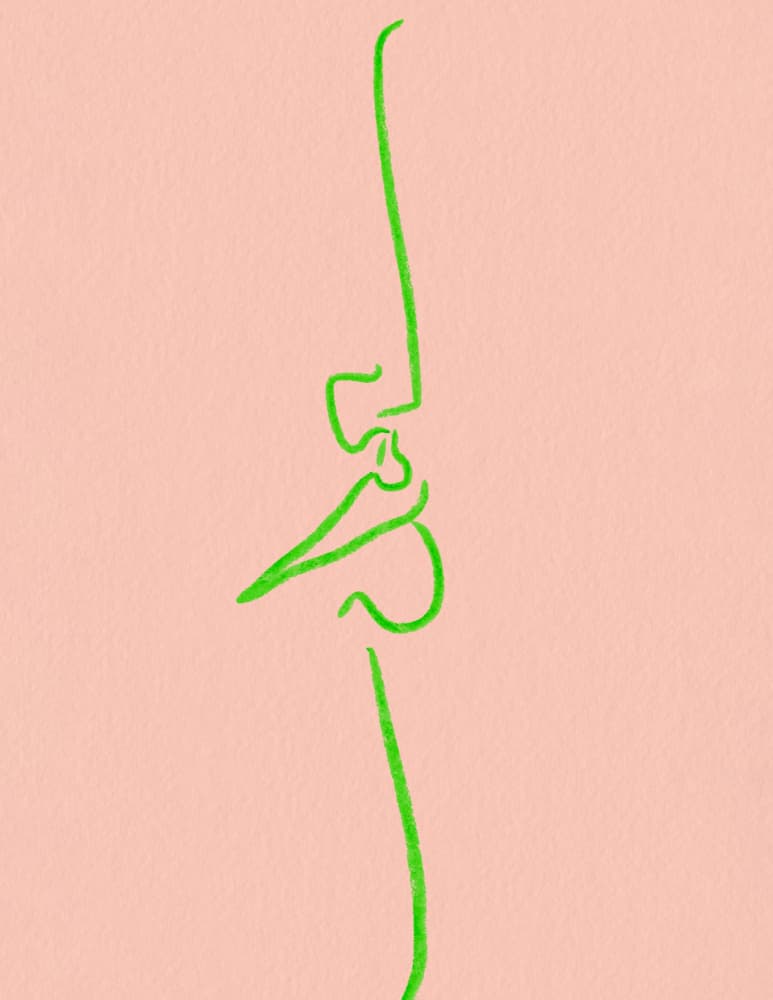 Minimalist Green Profile by JLC ART — canvas wall art