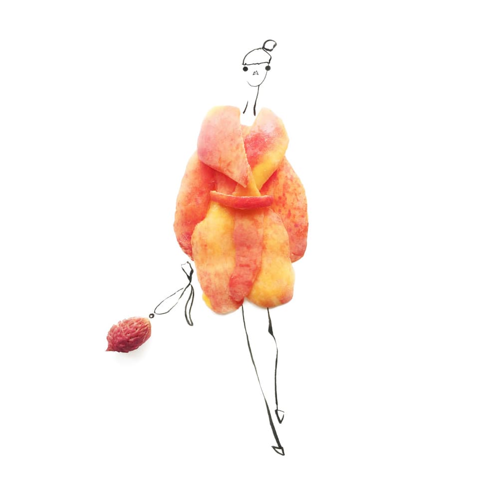 Elegant Peach Fashion by Gretchen Roehrs — canvas wall art