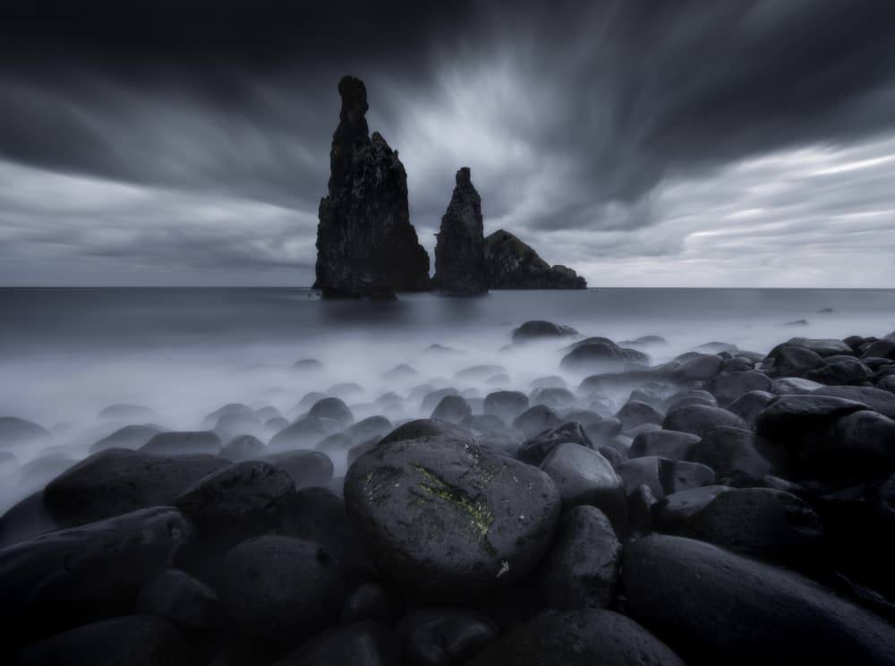 Dramatic Sea Stacks by Stan Huang — canvas wall art