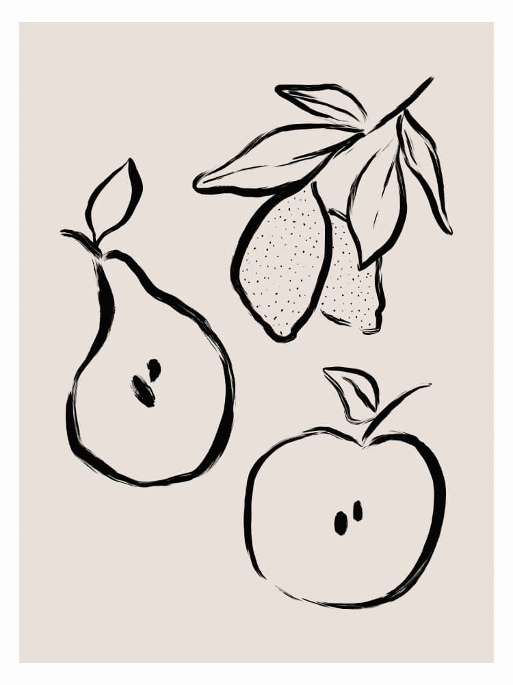 Fruitful Sketches by Treechild — canvas wall art