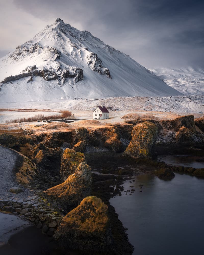 Winter Coastline Home by Nicholas — canvas wall art