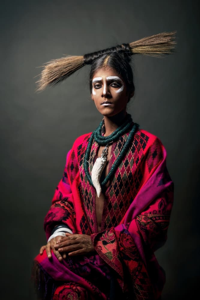 Striking Tribal Beauty by Prithul Das — canvas wall art