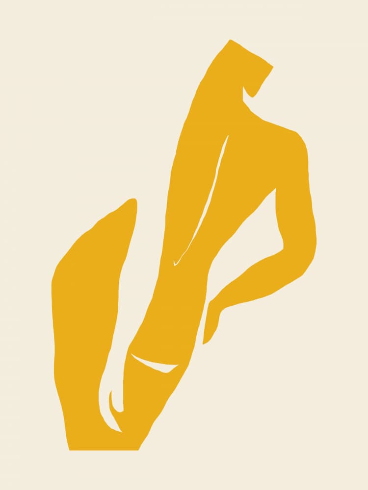 Golden Nude Figure by Little Dean — canvas wall art