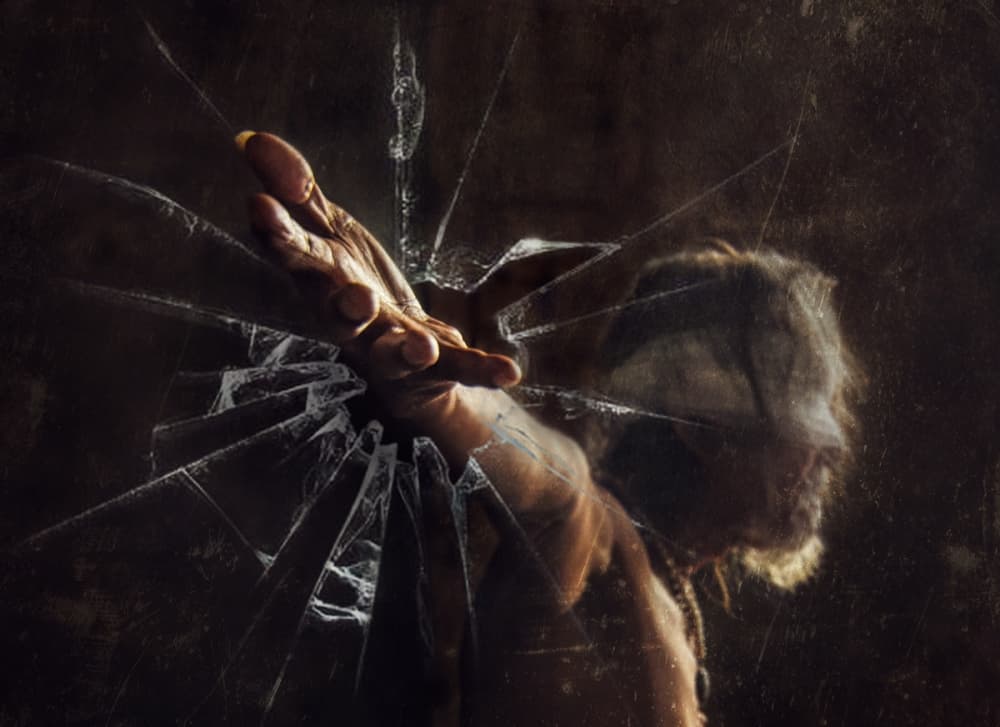 Reaching Through Broken Glass by Rooswandy Juniawan — canvas wall art