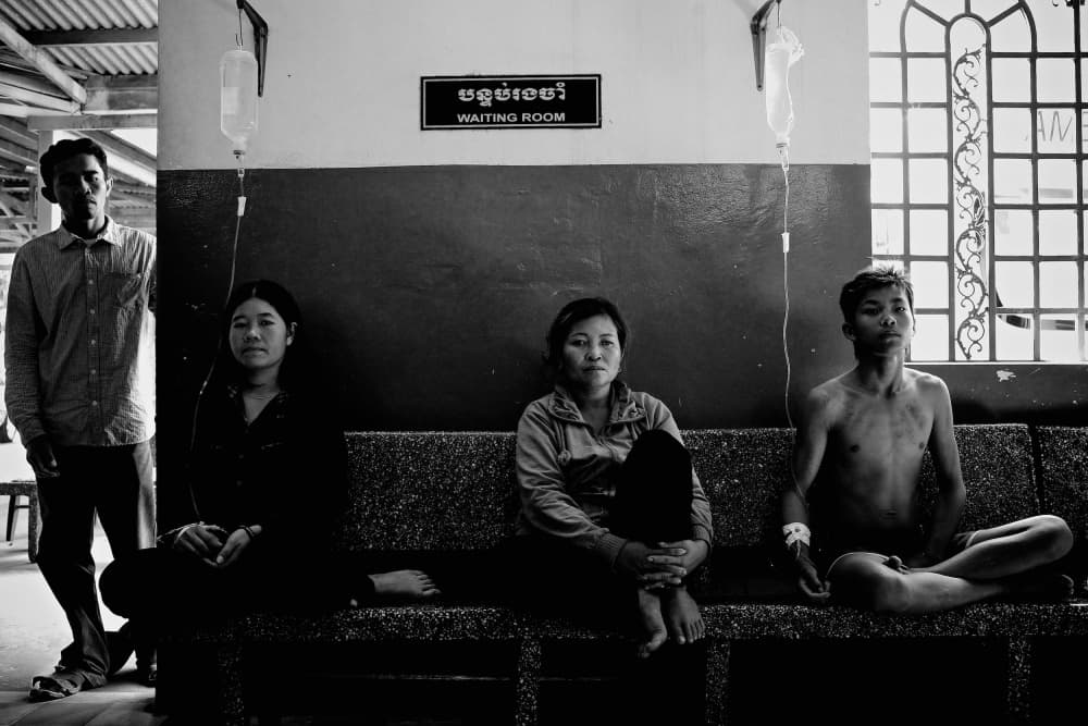 Patients in Waiting Room by Shinji Isobe — canvas wall art