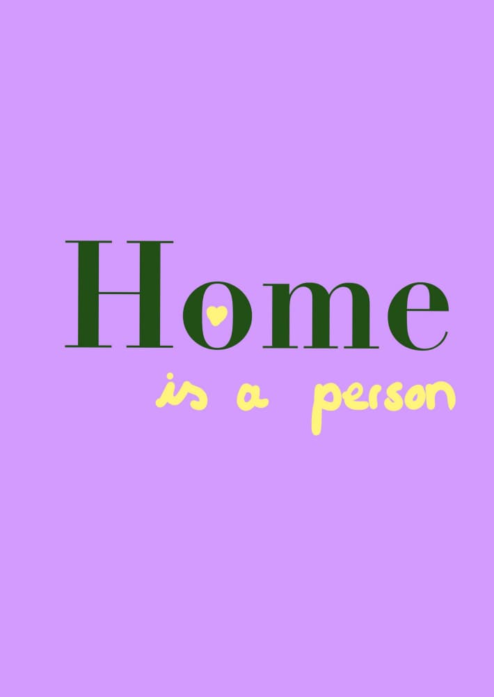 Home Is A Person by Ute Arnold — canvas wall art