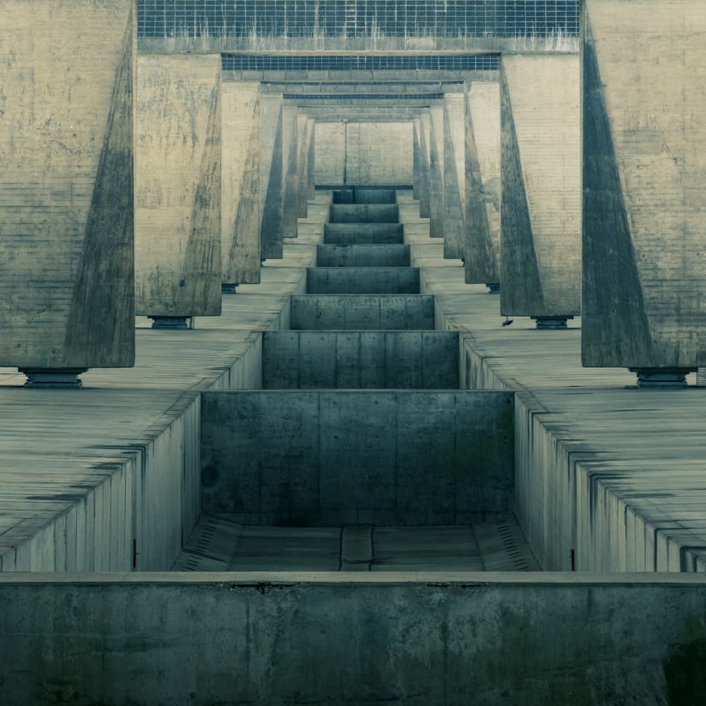 Brutalist Concrete Steps by Ytje Veenstra — canvas wall art