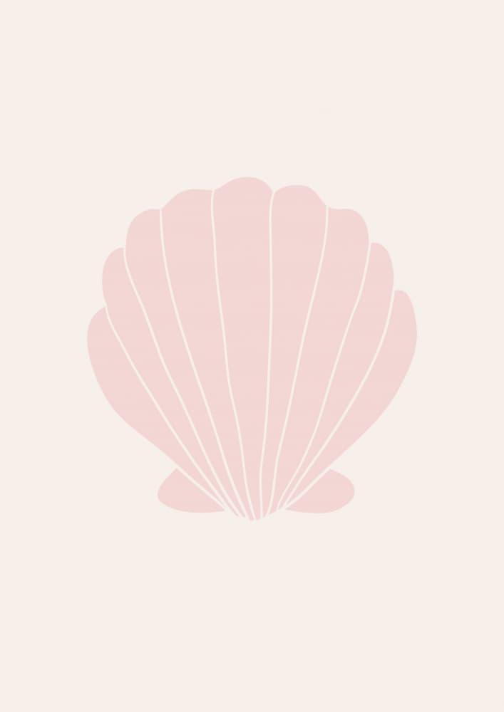 Soft Pink Seashell by Talitha McQueen — canvas wall art