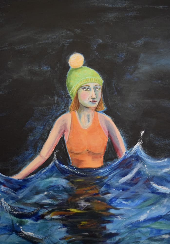 Cold Water Swimmer by Sharyn Bursic — canvas wall art