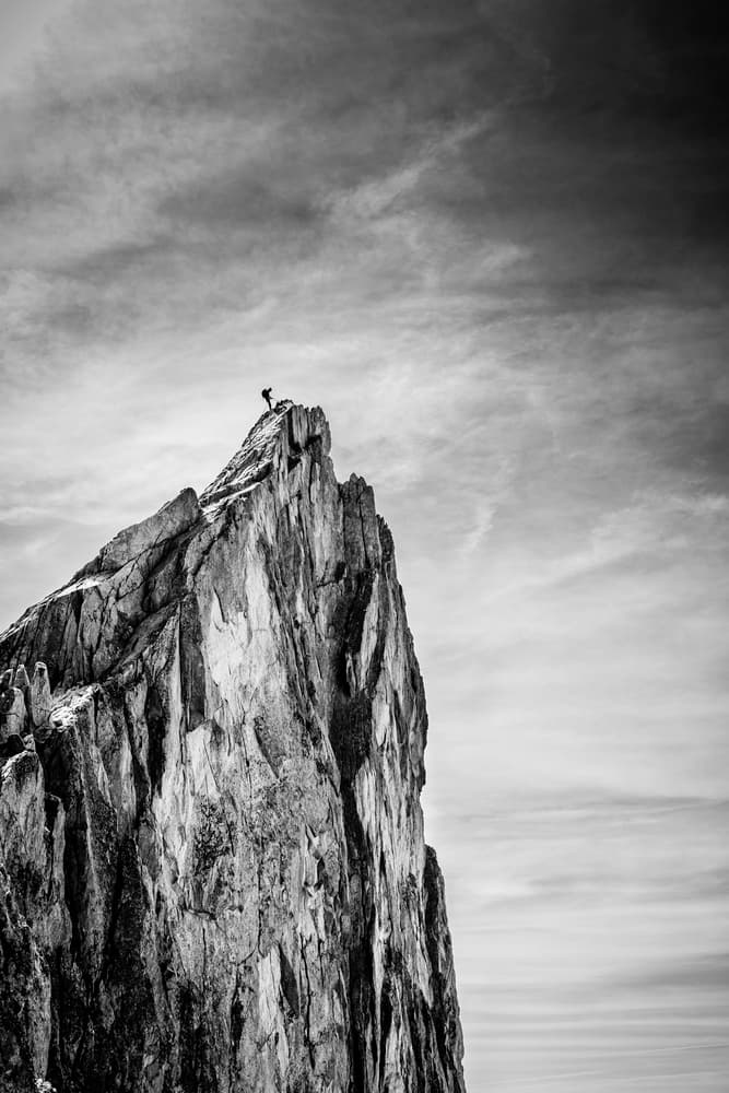 Dramatic Peak Climber by Thomas Vuillaume — canvas wall art